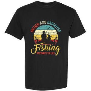 Father Daughter Fishing Partner For Life Retro Matching Dad Garment-Dyed Heavyweight T-Shirt