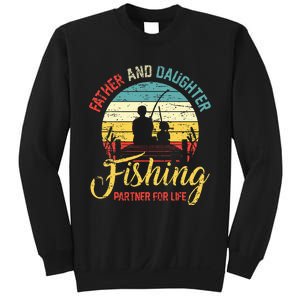 Father Daughter Fishing Partner For Life Retro Matching Dad Sweatshirt