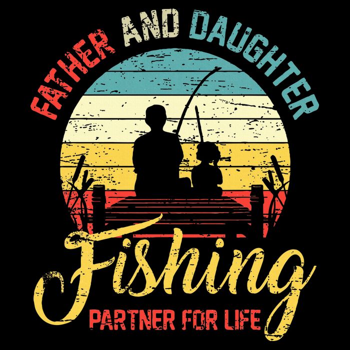 Father Daughter Fishing Partner For Life Retro Matching Dad Impact Tech Backpack