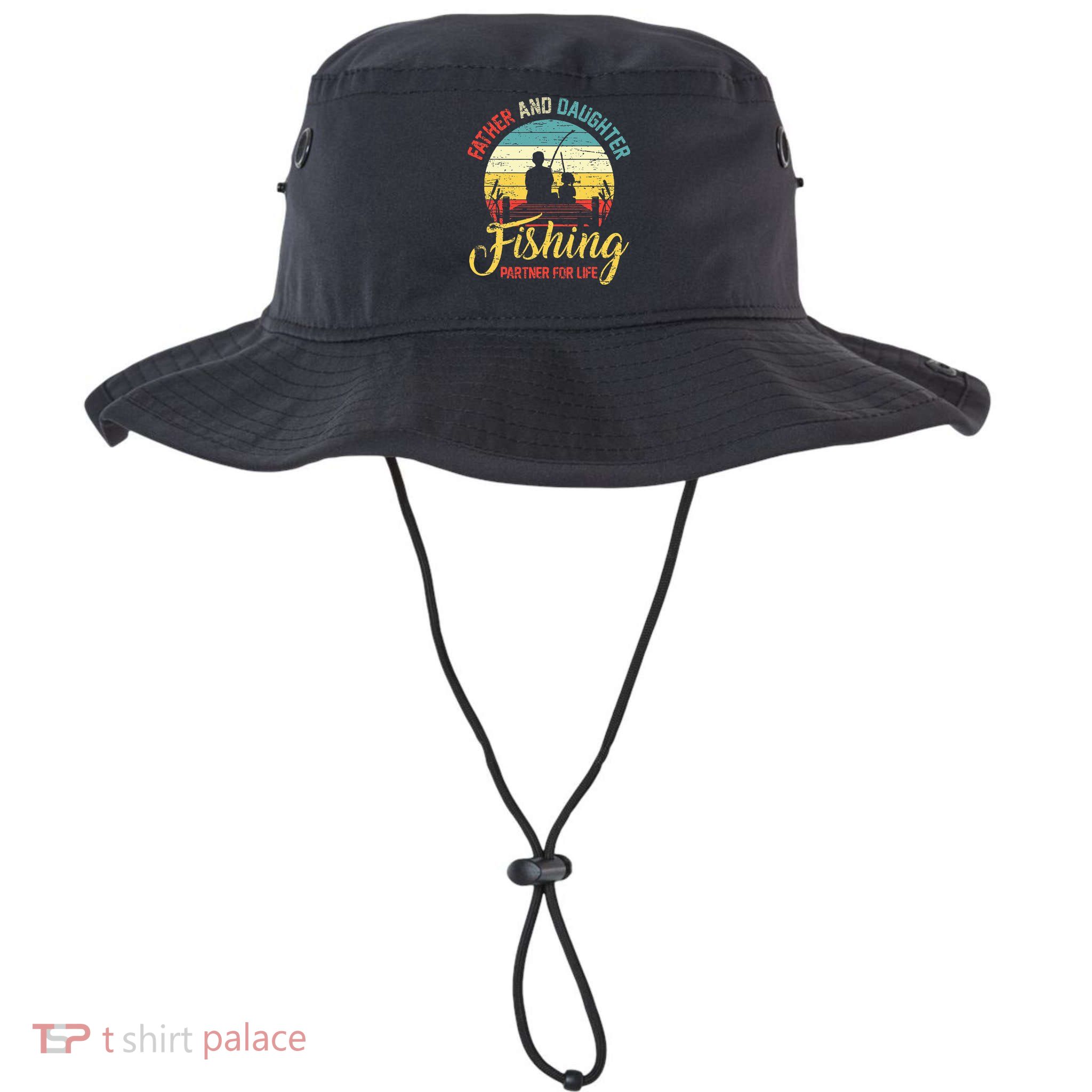 Father Daughter Fishing Partner For Life Retro Matching Dad Bucket Hat