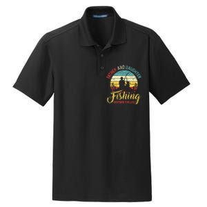 Father Daughter Fishing Partner For Life Retro Matching Dad Dry Zone Grid Polo