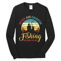 Father Daughter Fishing Partner For Life Retro Matching Dad Tall Long Sleeve T-Shirt