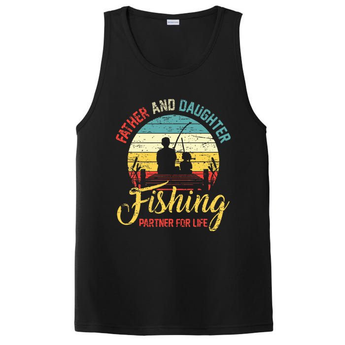 Father Daughter Fishing Partner For Life Retro Matching Dad PosiCharge Competitor Tank