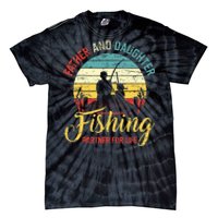 Father Daughter Fishing Partner For Life Retro Matching Dad Tie-Dye T-Shirt