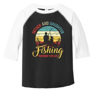 Father Daughter Fishing Partner For Life Retro Matching Dad Toddler Fine Jersey T-Shirt