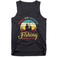 Father Daughter Fishing Partner For Life Retro Matching Dad Tank Top