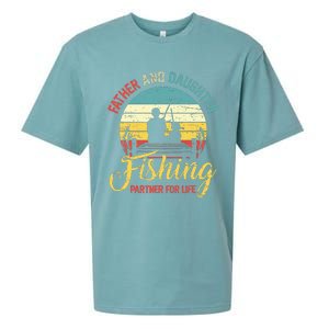 Father Daughter Fishing Partner For Life Retro Matching Dad Sueded Cloud Jersey T-Shirt