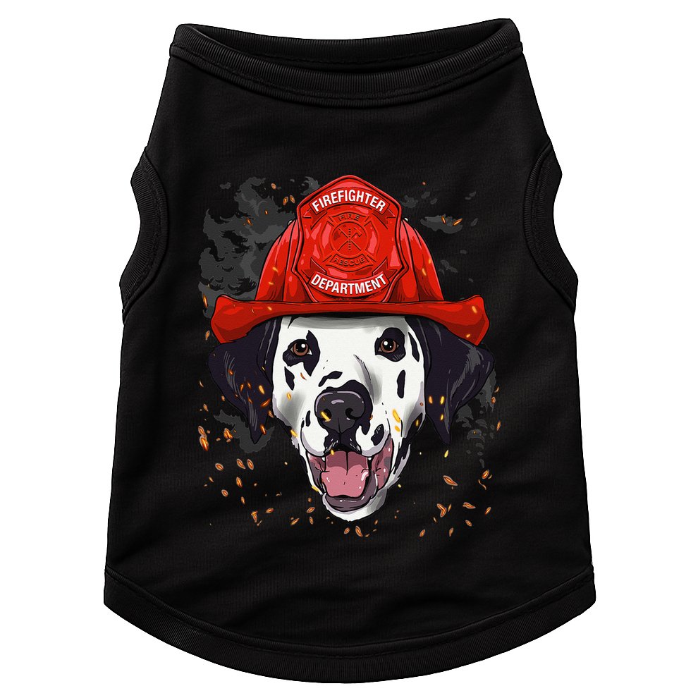 Firefighter Dalmatian Fire Department Fireman Pet Dog Lover Doggie Tank