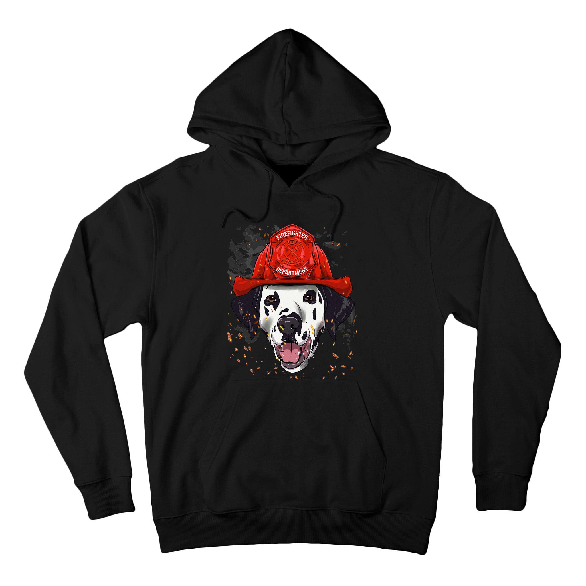 Firefighter Dalmatian Fire Department Fireman Pet Dog Lover Tall Hoodie