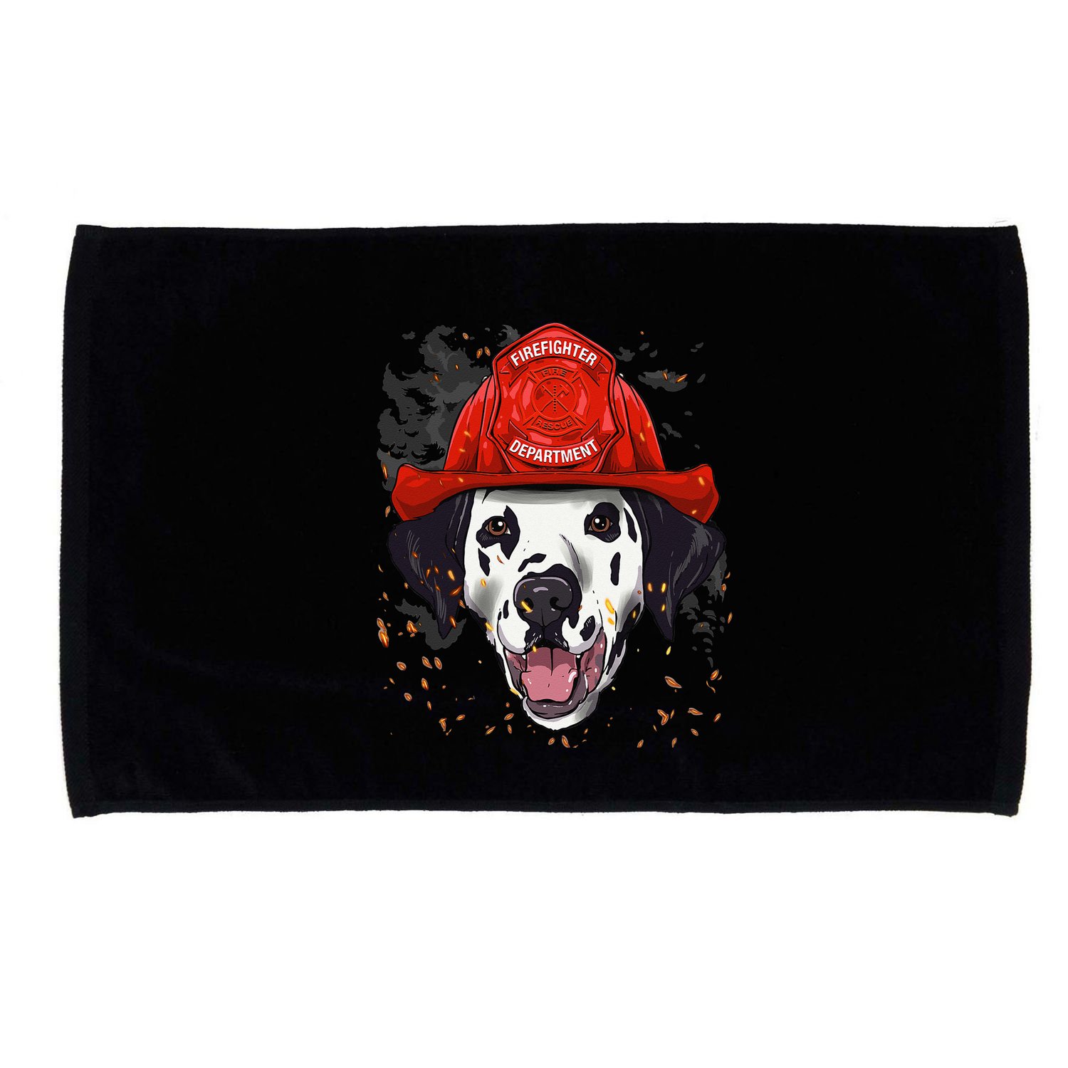 Firefighter Dalmatian Fire Department Fireman Pet Dog Lover Microfiber Hand Towel