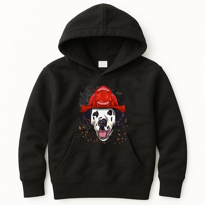 Firefighter Dalmatian Fire Department Fireman Pet Dog Lover Kids Hoodie