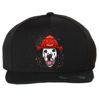 Firefighter Dalmatian Fire Department Fireman Pet Dog Lover Wool Snapback Cap