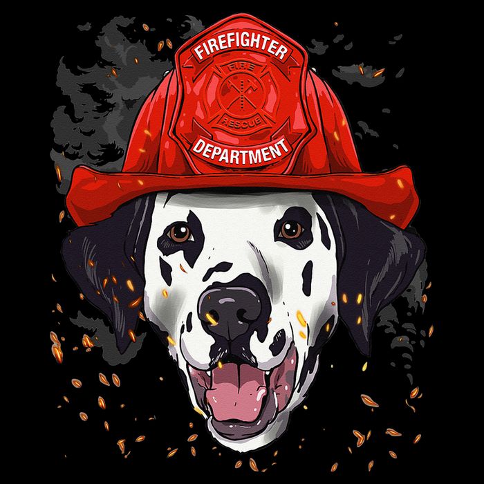 Firefighter Dalmatian Fire Department Fireman Pet Dog Lover Zip Tote Bag