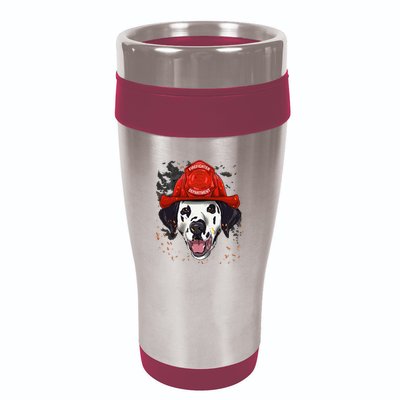 Firefighter Dalmatian Fire Department Fireman Pet Dog Lover 16oz Travel Tumbler