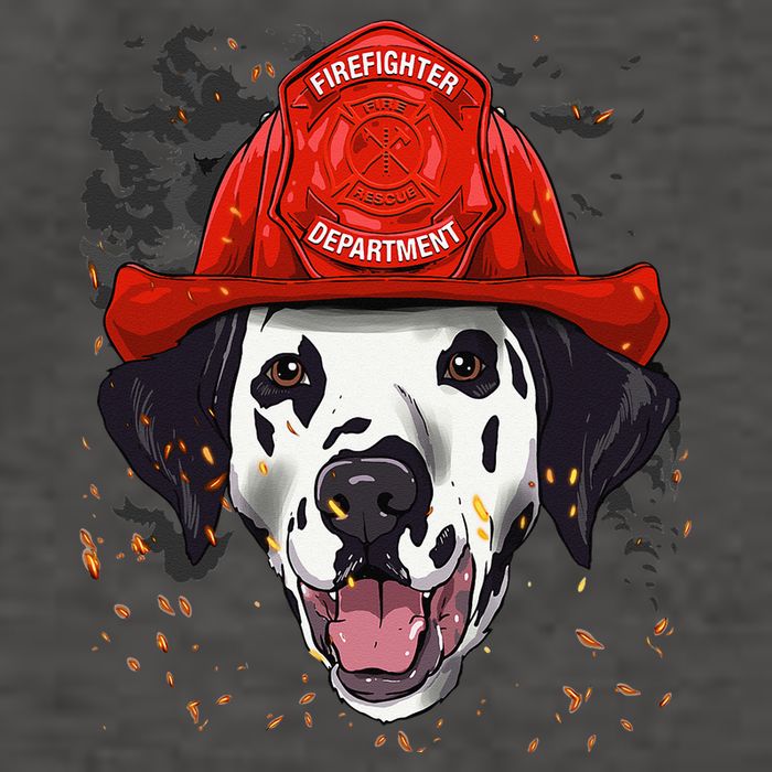 Firefighter Dalmatian Fire Department Fireman Pet Dog Lover Vector Backpack