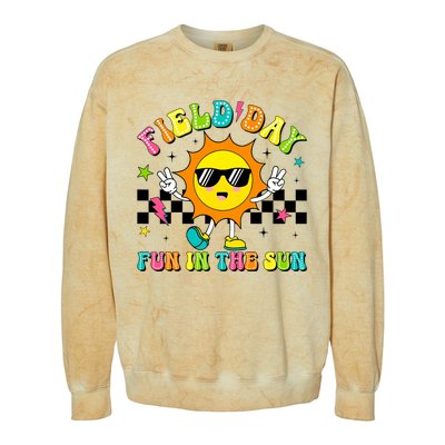 Field Day Fun In The Sun Let Games Begin 2024 Teachers Colorblast Crewneck Sweatshirt