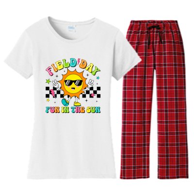 Field Day Fun In The Sun Let Games Begin 2024 Teachers Women's Flannel Pajama Set