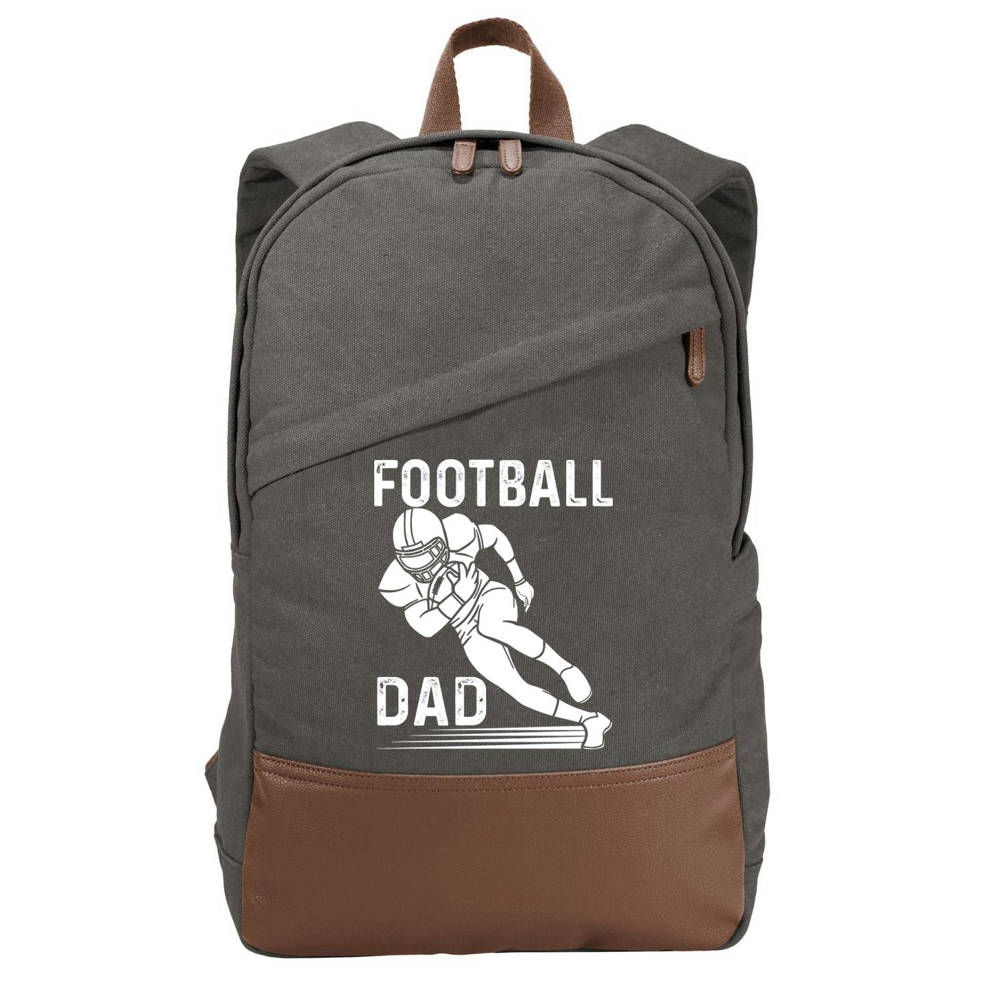 Football Dad Cotton Canvas Backpack