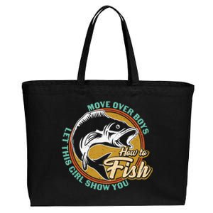 Father's Day Fishing Let This Show You Gift Cotton Canvas Jumbo Tote