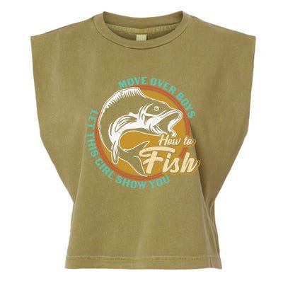 Father's Day Fishing Let This Show You Gift Garment-Dyed Women's Muscle Tee