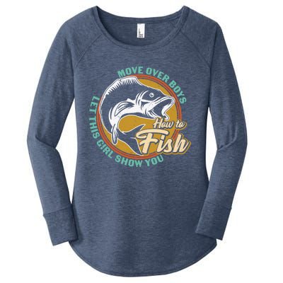 Father's Day Fishing Let This Show You Gift Women's Perfect Tri Tunic Long Sleeve Shirt