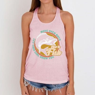 Father's Day Fishing Let This Show You Gift Women's Knotted Racerback Tank