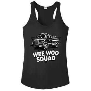 Funny Design For And Adults Wee Woo Squad Fire Truck Ladies PosiCharge Competitor Racerback Tank