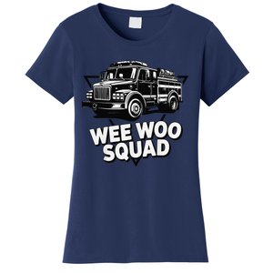 Funny Design For And Adults Wee Woo Squad Fire Truck Women's T-Shirt