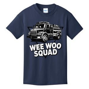 Funny Design For And Adults Wee Woo Squad Fire Truck Kids T-Shirt