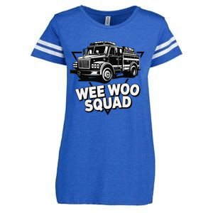 Funny Design For And Adults Wee Woo Squad Fire Truck Enza Ladies Jersey Football T-Shirt