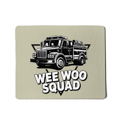 Funny Design For And Adults Wee Woo Squad Fire Truck Mousepad