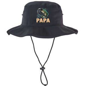 Fathers Day Funny Fisherman Reel Cool Papa Fishing Lover Legacy Cool Fit Booney Bucket Hat