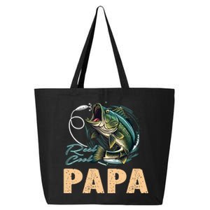 Fathers Day Funny Fisherman Reel Cool Papa Fishing Lover 25L Jumbo Tote