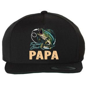 Fathers Day Funny Fisherman Reel Cool Papa Fishing Lover Wool Snapback Cap