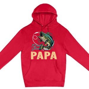 Fathers Day Funny Fisherman Reel Cool Papa Fishing Lover Premium Pullover Hoodie