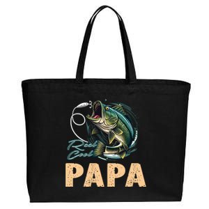 Fathers Day Funny Fisherman Reel Cool Papa Fishing Lover Cotton Canvas Jumbo Tote