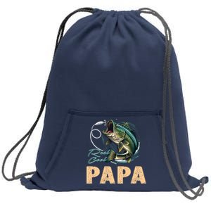 Fathers Day Funny Fisherman Reel Cool Papa Fishing Lover Sweatshirt Cinch Pack Bag