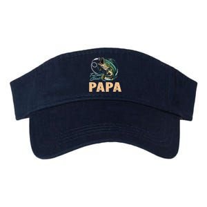 Fathers Day Funny Fisherman Reel Cool Papa Fishing Lover Valucap Bio-Washed Visor