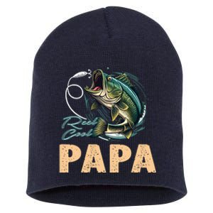 Fathers Day Funny Fisherman Reel Cool Papa Fishing Lover Short Acrylic Beanie