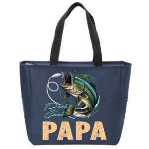 Fathers Day Funny Fisherman Reel Cool Papa Fishing Lover Zip Tote Bag