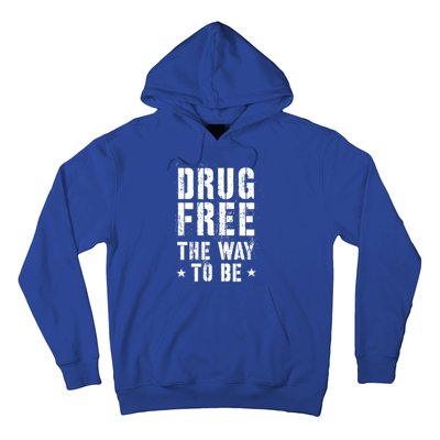 Funny Drug Free The Way To Be Clean Na Inspirational Funny Gift Hoodie