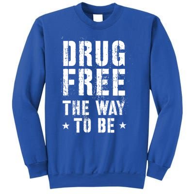 Funny Drug Free The Way To Be Clean Na Inspirational Funny Gift Sweatshirt