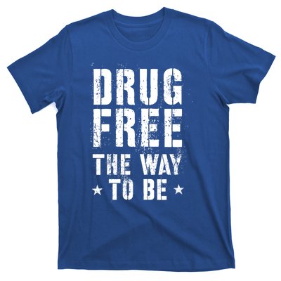 Funny Drug Free The Way To Be Clean Na Inspirational Funny Gift T-Shirt