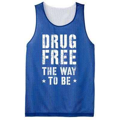 Funny Drug Free The Way To Be Clean Na Inspirational Funny Gift Mesh Reversible Basketball Jersey Tank