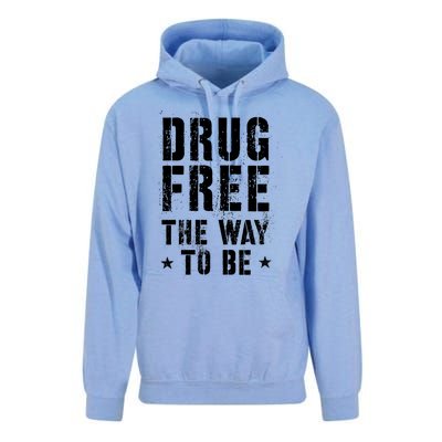 Funny Drug Free The Way To Be Clean Na Inspirational Funny Gift Unisex Surf Hoodie