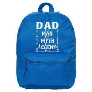 Fathers Day Funny Gift Dad The The Myth The Legend Gift 16 in Basic Backpack