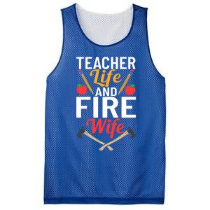 Firefighter Design Firefighter Wife Teacher Life Fire Wife Gift Mesh Reversible Basketball Jersey Tank