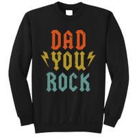 Fathers Day Funny Dad You Rock Guitar Vintage Adults Sweatshirt