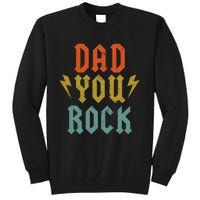 Fathers Day Funny Dad You Rock Guitar Vintage Adults Tall Sweatshirt