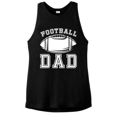 Fathers Day Football Dad American Football Player Football Gift Ladies PosiCharge Tri-Blend Wicking Tank